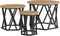 vidaXL - Nesting - Salontafels - 3 - stuks - Artisan - Eiken - Geengineerd - Hout