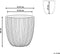 CHIOS - Plantenbak - Grijs - 37 cm - Polyresin