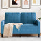 vidaXL - Tweezitsbank - 120 - cm - fluweel - blauw
