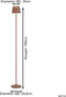 EGLO Mannera-L - Staande lamp - Oplaadbaar tot 47 uur - Draadloos - Roestbruin/Wit - H 140 cm - Dimbaar