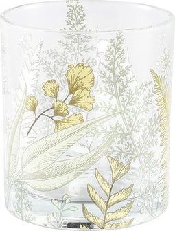 PTMD Linna Clear glazen theelicht natuur print rond M