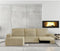 Hoes voor chaise longue met korte armleuning links Eysa JAZ Beige 120 x 120 x 360 cm