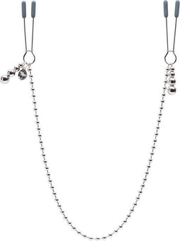 Fifty Shades At My Mercy - Tepelklemmen Met Ketting - Zilver