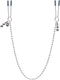 Fifty Shades At My Mercy - Tepelklemmen Met Ketting - Zilver