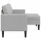 vidaXL - 2-zitsbank - met - chaise - L-vormige - wolk - 125 - cm - stof - grijs