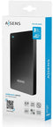 Aisens ASE-2542B - Externe behuizing - USB 3.2 - Zwart