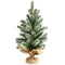 Coast Mini Kunstkerstboom - Tafelmodel - 50 cm - Cementen standaard met linnen doek - Groen met wit