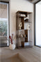 Roomdivider Sakura met open vakken - Bruin