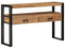 vidaXL - Eettafel - Zwart - 120x33x75 - cm - Massief - Acaciahout - en - Metaal