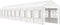 vidaXL - Prieel - met - dak - 20,07x2,28x2,69 - m - polyetheen - wit