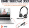 Poly Blackwire C3325 - On Ear Headset - Ruisonderdrukking - Zwart