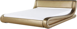 Beliani AVIGNON - Waterbed - Goud - Leer