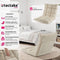 tectake® Snooze Relaxfauteuil - Opvouwbare Vloerstoel - Verstelbare Rugleuning 14 standen - Fluweelzacht