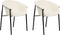 AMES - Eetkamerstoel set van 2 - Off-white - Bouclé