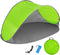 tectake® Strandtent - Pop-Up met UV-Bescherming - 220 x 120 x 100 cm - Groen Grijs