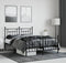vidaXL - Bedframe - met - hoofd- - en - voeteneinde - metaal - zwart - 150x200 - cm