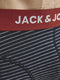 JACK&JONES JACPETER - 3-pack gestreepte heren onderbroek met logoband - Donkerblauw