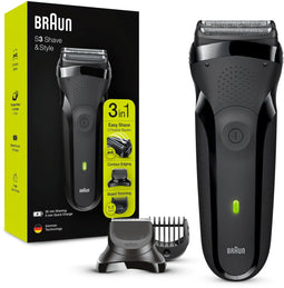 Braun Series 3 Shave&Style 300BT - Elektrisch scheerapparaat en baardtrimmer - 3-in-1 met 5 kammen (1-7 mm)