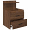 Nachtkastjes 2 st met 2 lades 40x36,5x62 cm bruin eikenkleurig