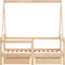 vidaXL - Kinderbedframe - met - lades - 70x140 - cm - massief - grenenhout