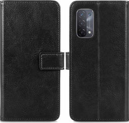 iMoshion Hoesje Geschikt voor Oppo A74 (5G) / A54 (5G) Hoesje Met Pasjeshouder - iMoshion Luxe Bookcase - Zwart