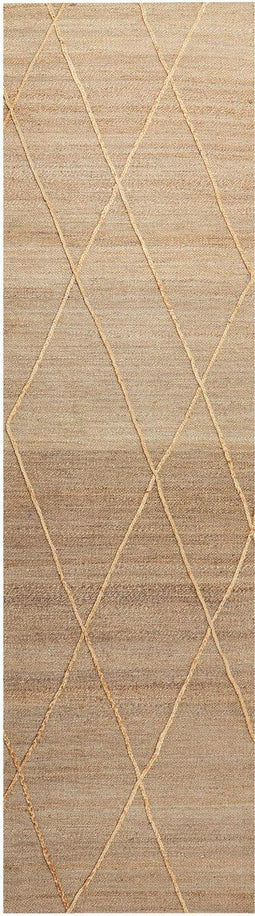 YUVACIK - Laagpolig vloerkleed - Beige - 80 x 300 cm - Jute