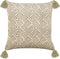 SANTOLINA - Sierkussen set van 2 - Beige - 45 x 45 cm - Fluweel