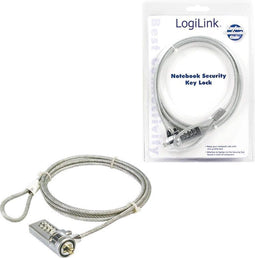 LogiLink NBS002 - Notebook Security Lock - Combinatie kabelslot 1,5 m