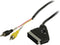 Nedis SCART-Kabel - SCART Male - 2x RCA Male - Vernikkeld - Schakelbaar - 480p - 2.00 m - Rond - PVC - Zwart - Polybag