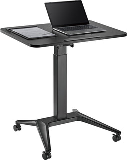 Maclean - zit-sta bureau - laptoptafel - Verrijdbaar laptop bureau - hoogteverstelling - 80x52cm, 8kg max, 109cm - MC-453B - Zwart