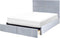 VERNOYES - Bed met opbergruimte - Lichtgrijs - 160 x 200 cm - Fluweel