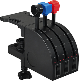 Logitech Flight Throttle Quadrant - Flight stick - Draad - Blauw Rood Zwart
