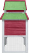 vidaXL - Kippenhok - 186,5x58,5x113 - cm - massief - grenenhout - rood