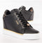 GUESS Faster2 - Hoge sneakers - Leer - Wedgehak 8 cm - Zwart - Maat 39