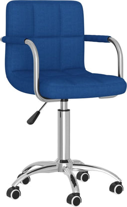 vidaXL - Kantoorstoel - draaibaar - stof - blauw