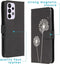 iMoshion Hoesje Geschikt voor Samsung Galaxy A33 Hoesje Met Pasjeshouder - iMoshion Design Softcase Bookcase - Zwart / Dandelion
