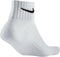 Nike Value Cotton Cushion Quarter Sportsokken - Maat 46 - Unisex - wit/zwart Maat 46-50
