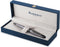 Waterman Expert Balpen | Metallic zilveren lak met rutheniumdetails | Medium punt | Blauwe inkt | Met geschenkverpakking
