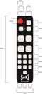 Hapena 740101303 - Afstandsbediening - Grote toetsen voor senioren/slechtzienden - Grijs