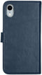 Selencia iPhone XR - Echt Lederen Bookcase - 3 Pashouders - Blauw