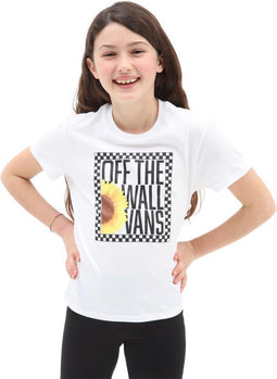 T-Shirt met Korte Mouwen voor kinderen Vans Sunlit Crew Wit