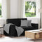 vidaXL - Loveseat - Bank - Zwart - 120 - cm - Kunstleer