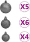 vidaXL - Kunstkerstboom - met - scharnieren - 150 - LED's - en - kerstballen - 150 - cm
