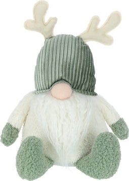 J-Line figuur Kabouter Gewei - textiel - groen/beige - large