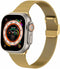 imoshion Milanees vouw bandje - Geschikt voor Apple Watch 1, 2, 3, 4, 5, 6, 7, 8, 9, 10, SE, Ultra (2) - 44/45/46/49 mm - Goud - One Size