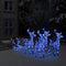 vidaXL - Kerstdecoratie - rendieren - en - slee - 280x28x55 - cm - acryl
