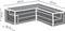 Perel Buitenhoes - Beschermhoes tuinset - L-vormig 250 cm x 250 cm x 70 cm - Grijs