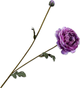 Silk-ka Kunstbloem-Zijde Ranonkel Tak Paars 62 cm Voordeelaanbod Per 2 Stuks