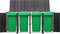 vidaXL - Containerberging - viervoudig - 274x80x117 - cm - poly - rattan - grijs