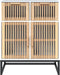 vidaXL - Dressoir - 60x30x75 - cm - bewerkt - hout - wit